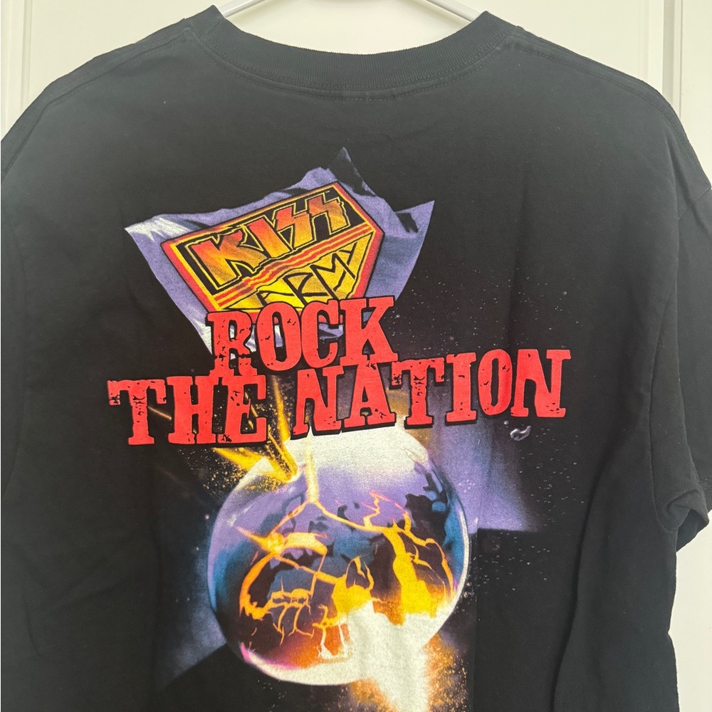 Kiss Tour Shirt Band Rock The Nation 2004 Black Size Medium - Picture 2 of 5